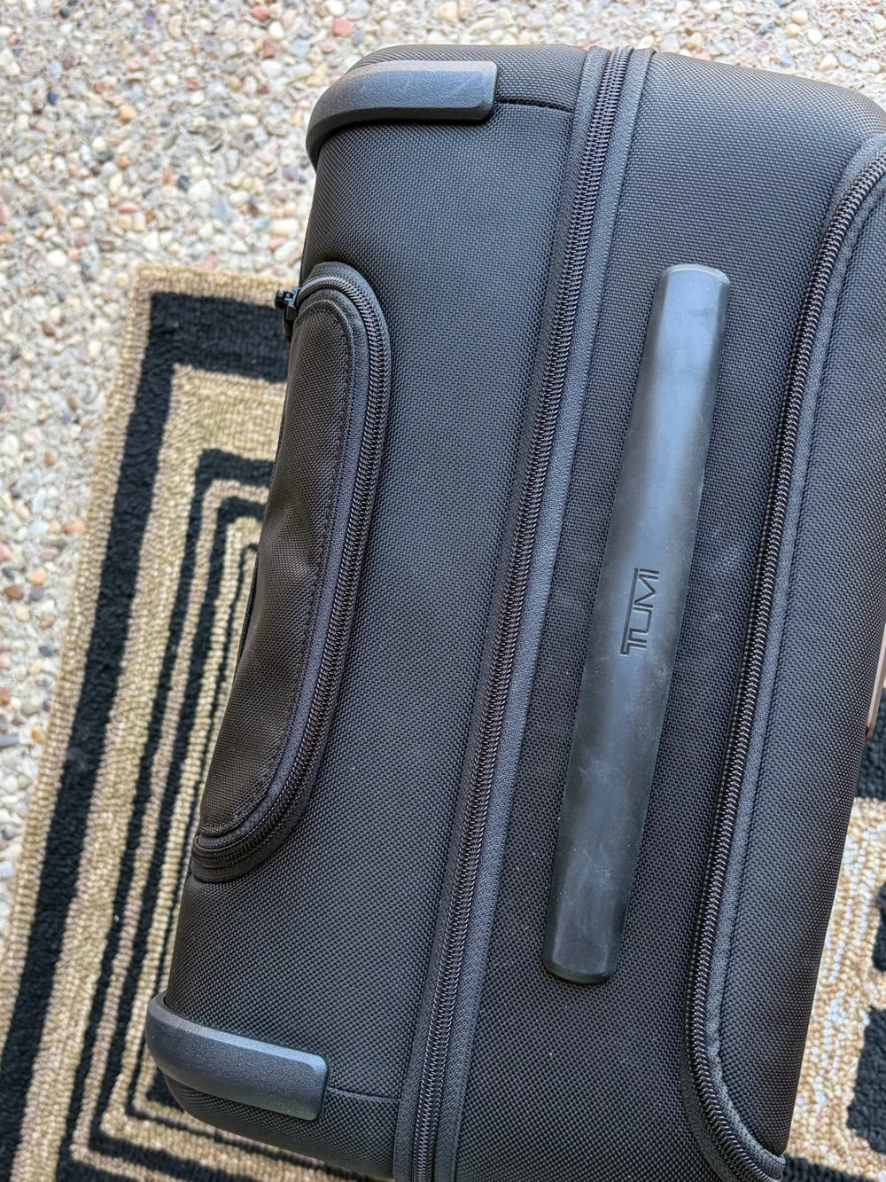 Tumi Black Compact Rolling Briefcase
